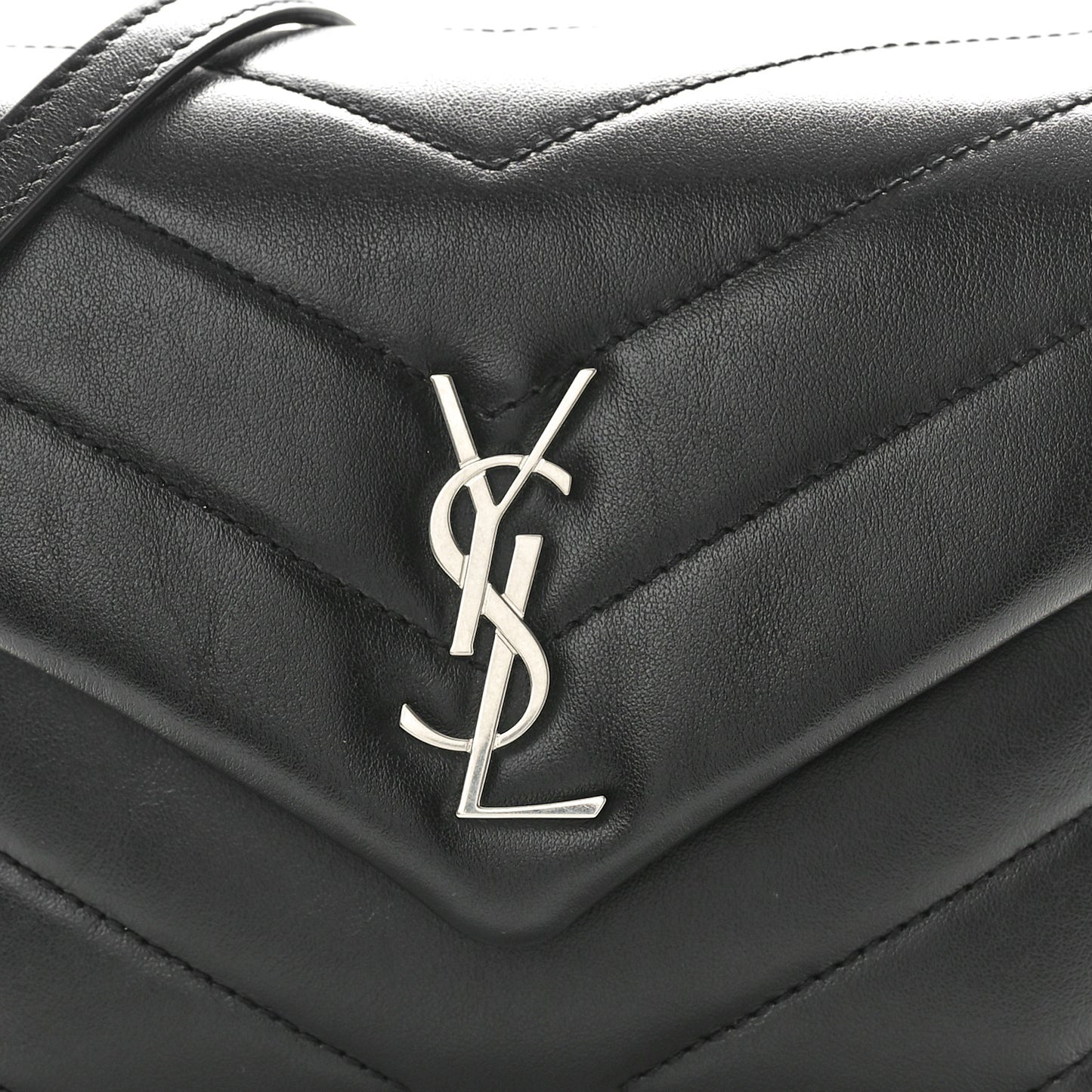 Calfskin Y Quilted Monogram Toy Loulou Crossbody Black