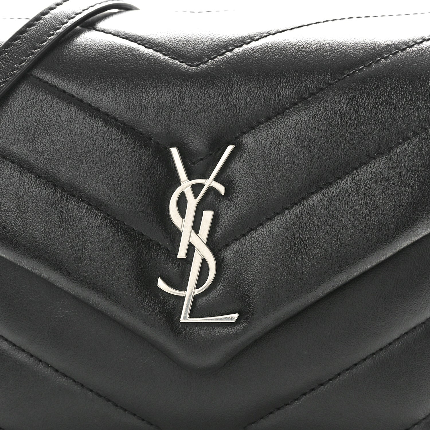 Saint Laurent Calfskin Y Quilted Monogram Toy Loulou Crossbody Black 8 of 10