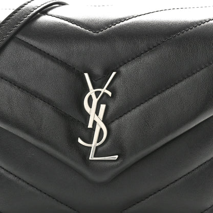 Saint Laurent Calfskin Y Quilted Monogram Toy Loulou Crossbody Black 8 of 10