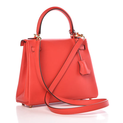 Hermes Swift Kelly Retourne 25 Rouge Tomate 3 of 41