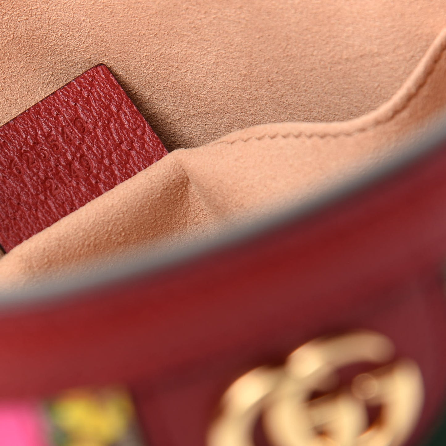 GG Supreme Monogram Flora Web Ophidia Pouch Red