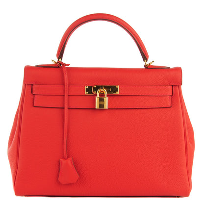 Hermes Togo Kelly Retourne 32 Geranium 1 of 19
