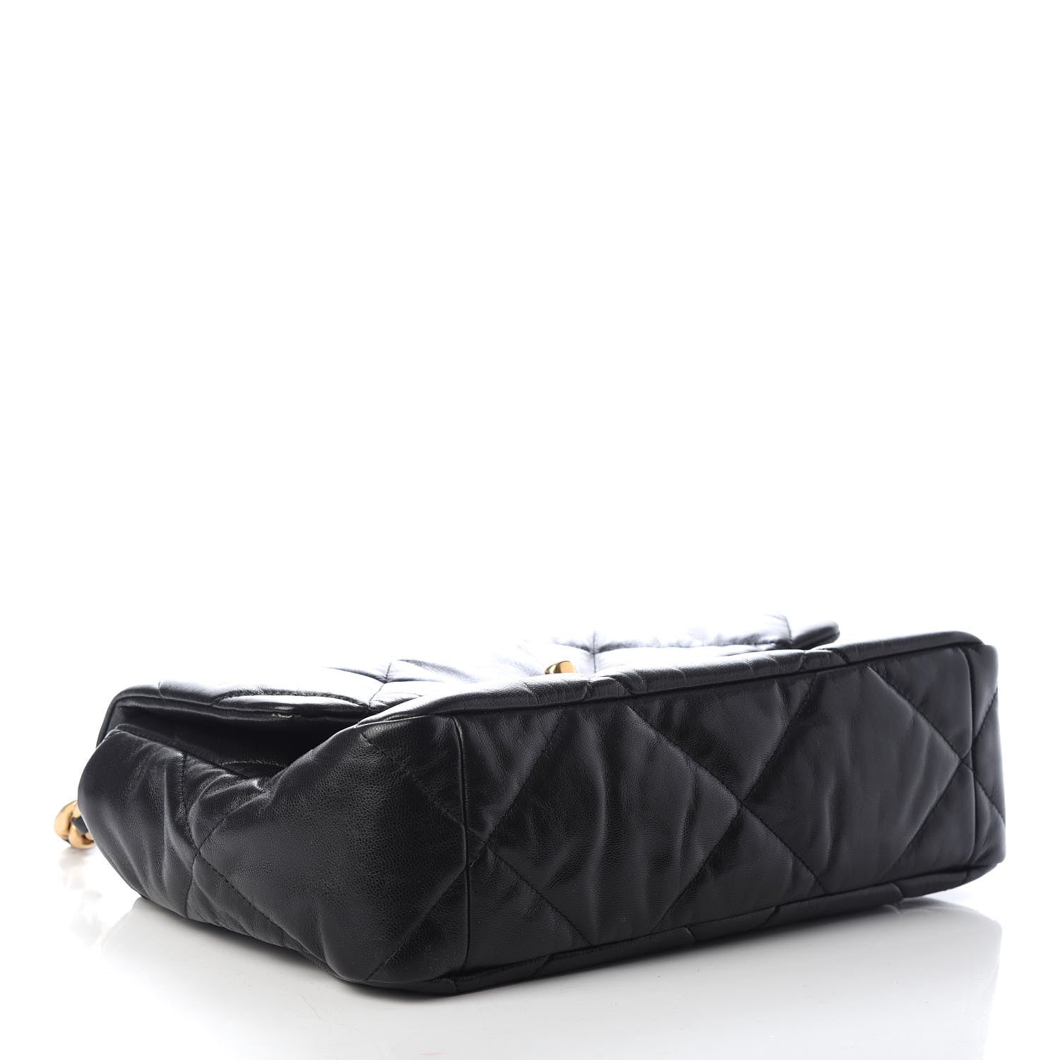 Chanel Goatskin Quilted Large 19 Flap Black 4 of 9
