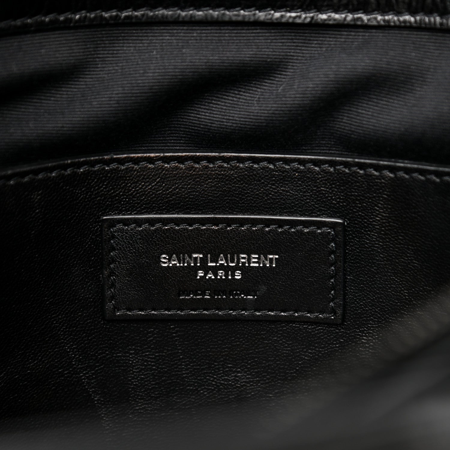 Saint Laurent Cracked Shiny Calfskin Matelasse Chevron Monogram Large College Satchel Black 5 of 9