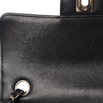 Chanel Lambskin Chevron Quilted Mini Rectangular Flap Black 12 of 13