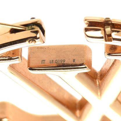 Louis Vuitton Metal Louise Hoop Earrings Gold 4 of 7