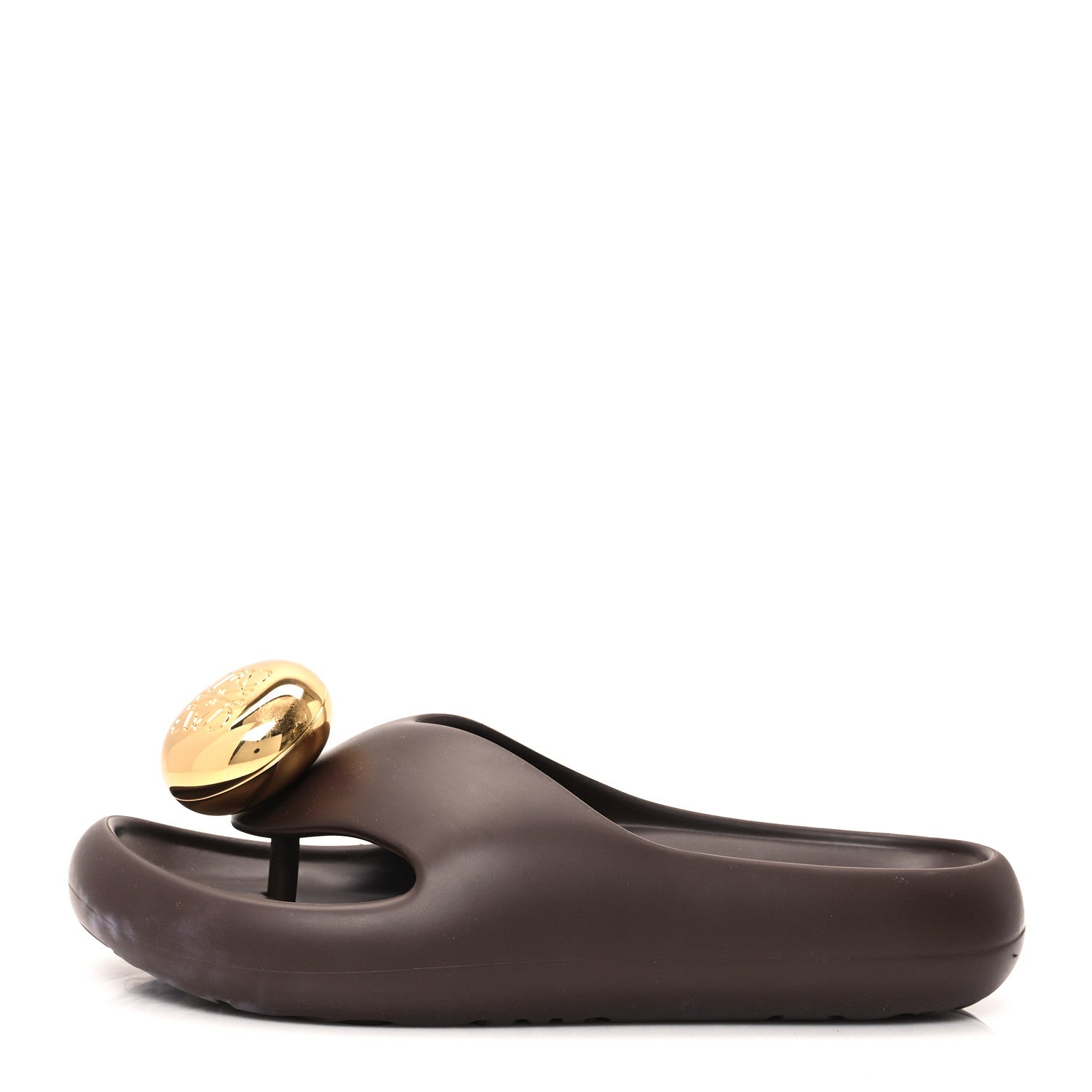 Loewe Foam Rubber Paula's Ibiza Pebble Toe Post Sandals 36 Shitake 1 of 8