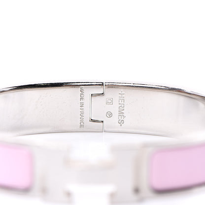 Hermes Enamel Narrow Clic Clac H Bracelet PM Rose Dragee 4 of 6