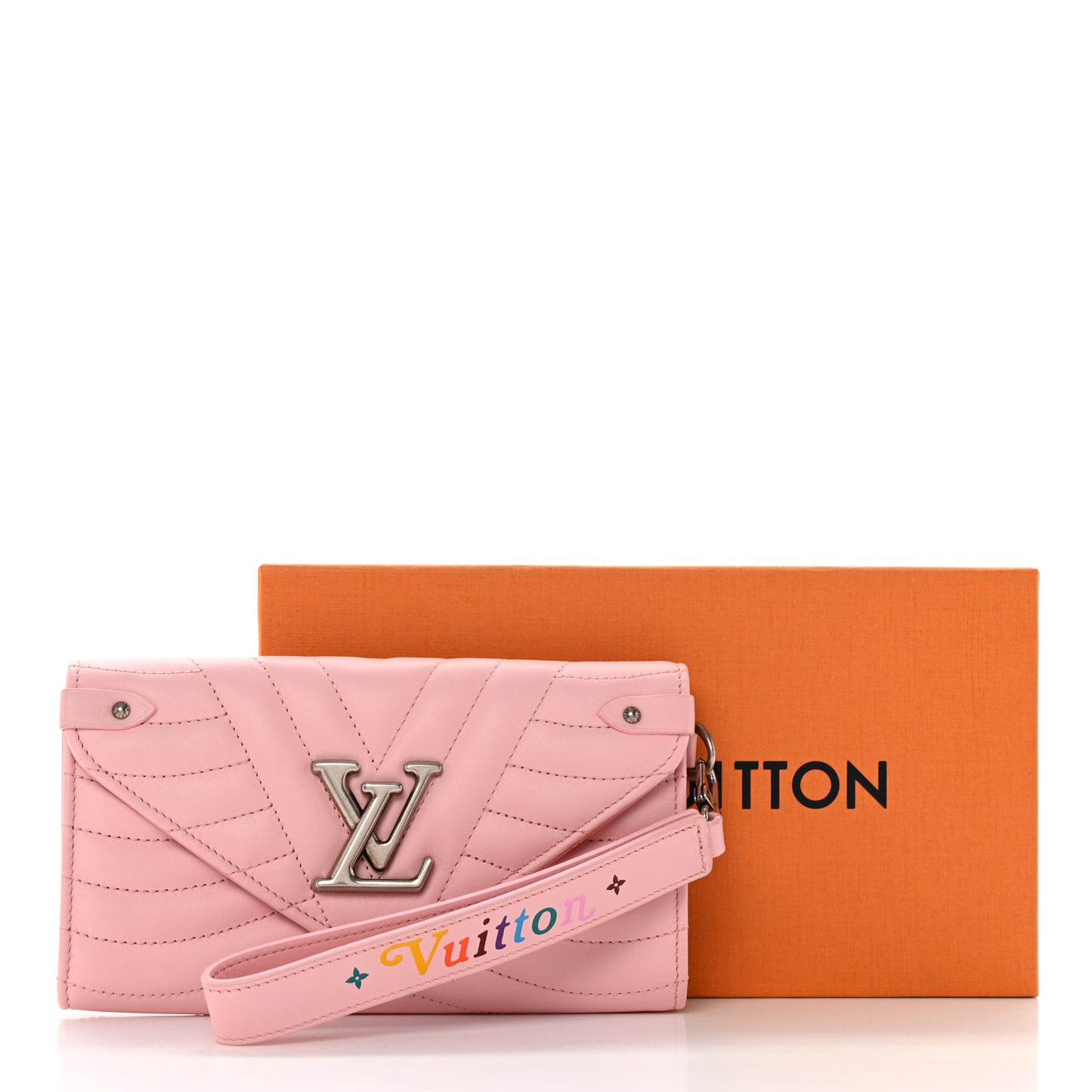 Calfskin New Wave Long Wallet Smoothie Pink