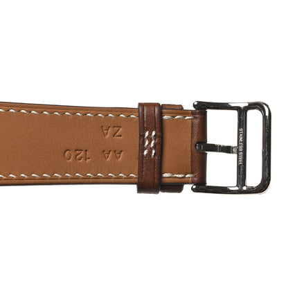 Hermes Barenia 42mm Apple Watch Single Tour Band Fauve 6 of 8