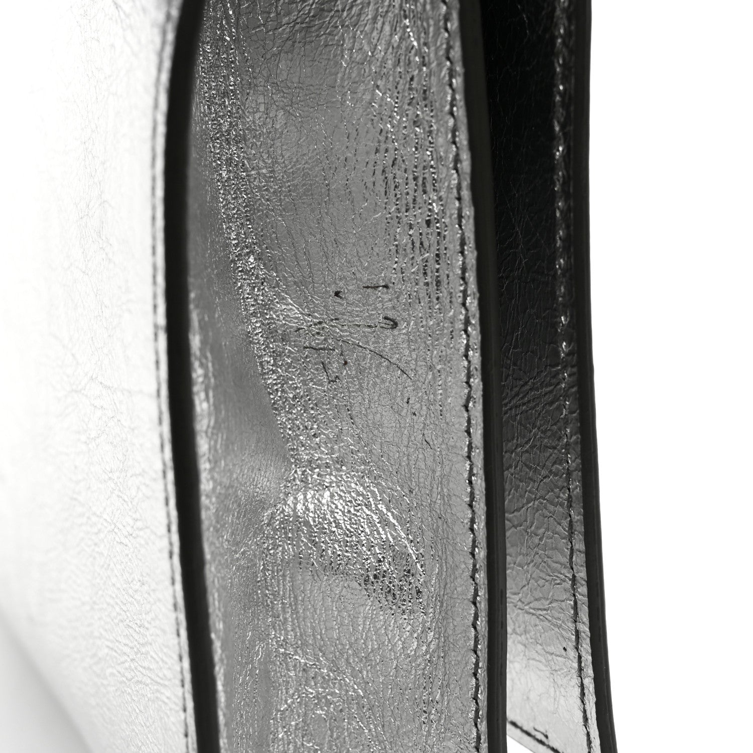 Saint Laurent Metallic Calfskin Monogram Large Belle De Jour Clutch Silver 9 of 9