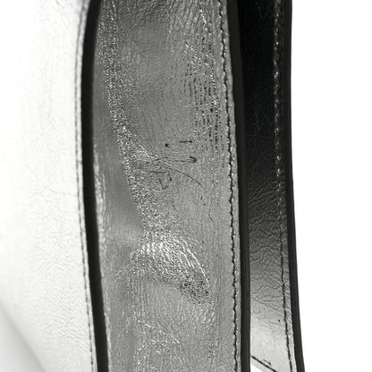 Saint Laurent Metallic Calfskin Monogram Large Belle De Jour Clutch Silver 9 of 9