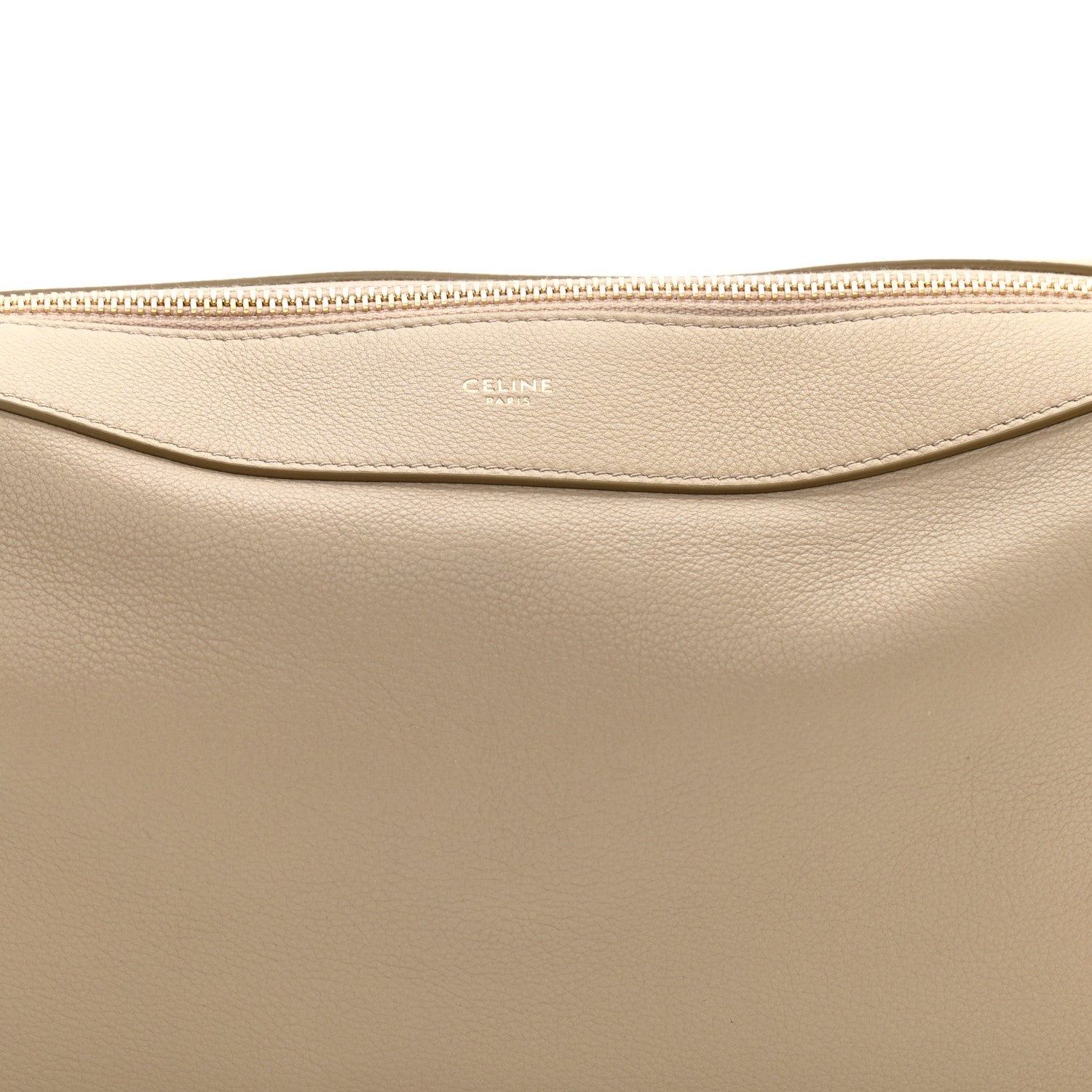 Celine Supple Calfskin Medium Romy Shoulder Bag Safari 8 of 10