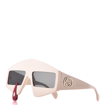 Gucci Acetate Crystal Hollywood Forever Tear Drop Sunglasses GG0359S Ivory 1 of 7