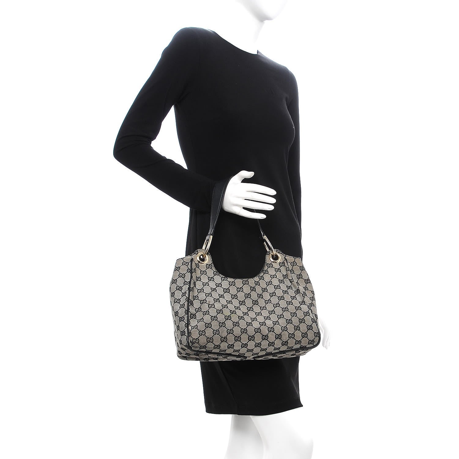 Gucci Monogram Hobo Navy 2 of 11