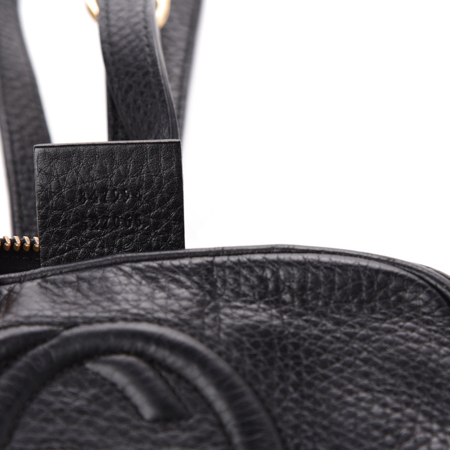 Pebbled Calfskin Mini Soho Disco Bag Black