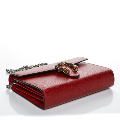Gucci Calfskin Mini Dionysus Chain Wallet Hibiscus Red 4 of 7