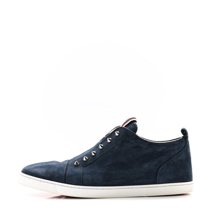 Christian Louboutin Suede Mens Fique A Vontade Sneakers 44.5 Blue 1 of 11