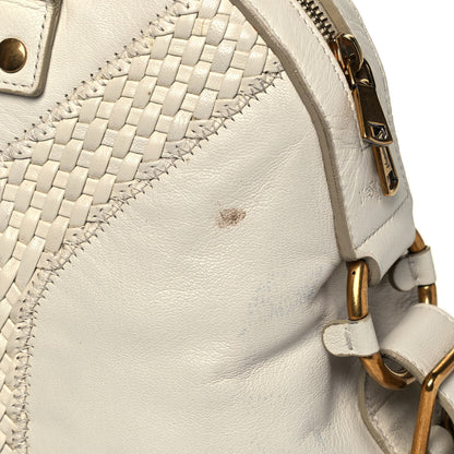 Saint Laurent Calfskin Woven Large Muse White 11 of 16