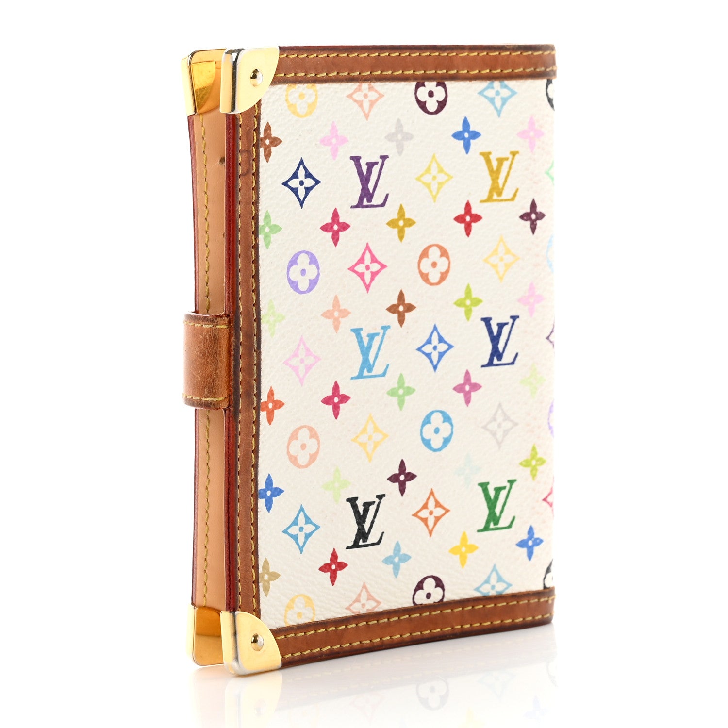 Louis Vuitton Monogram Multicolor Small Ring Agenda Cover White 3 of 9