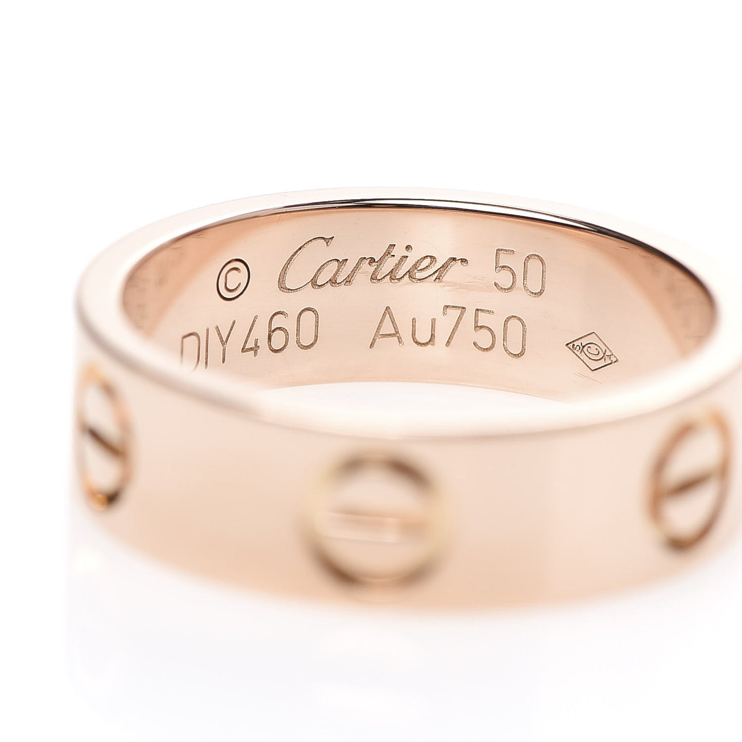 18K Pink Gold 5.5mm LOVE Ring 50 5.25