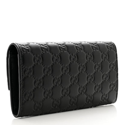 Gucci Guccissima Signature Crystal Cat Flap Wallet Black 3 of 8