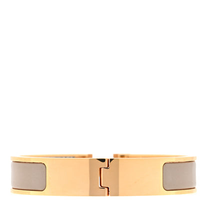 Hermes Enamel Narrow Clic Clac H Bracelet PM Marron Glace 2 of 3