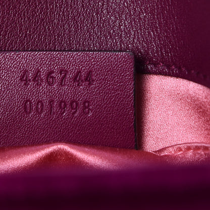 Gucci Velvet Matelasse Mini GG Marmont Shoulder Bag Fuchsia Violet Cyclamen 7 of 7