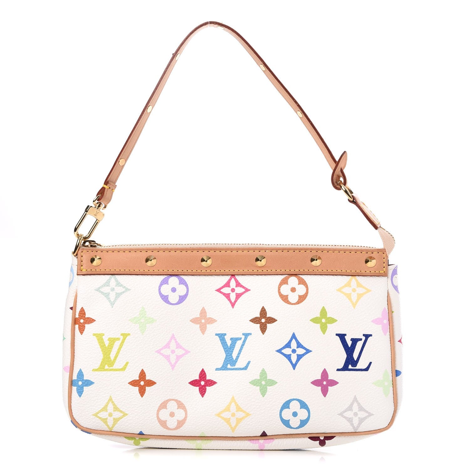 Louis Vuitton Monogram Multicolor Pochette Accessories White 1 of 8