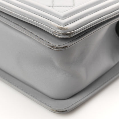 Chanel Lambskin Quilted Medium Boy Flap Grey 10 of 13