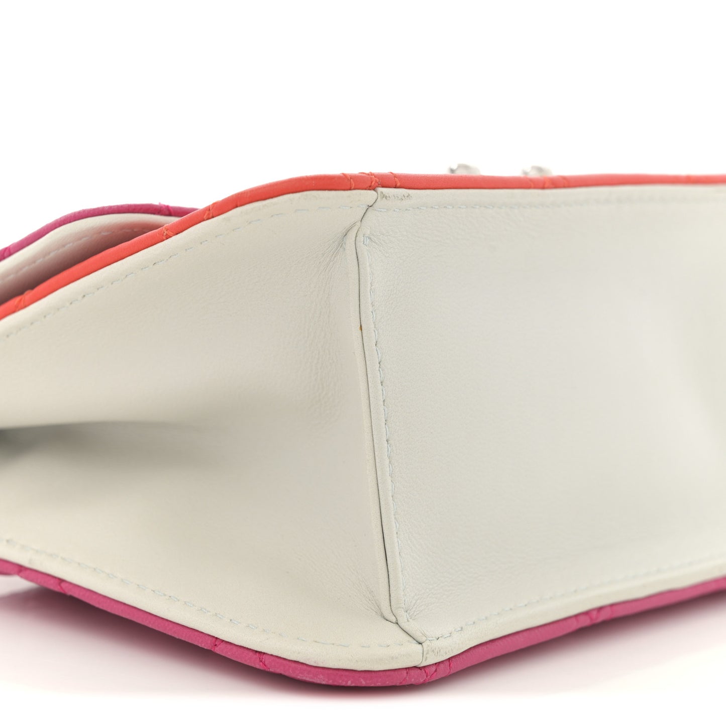 Lambskin Cannage Tri-Color Mini Miss Dior Promenade Pouch Pink Red