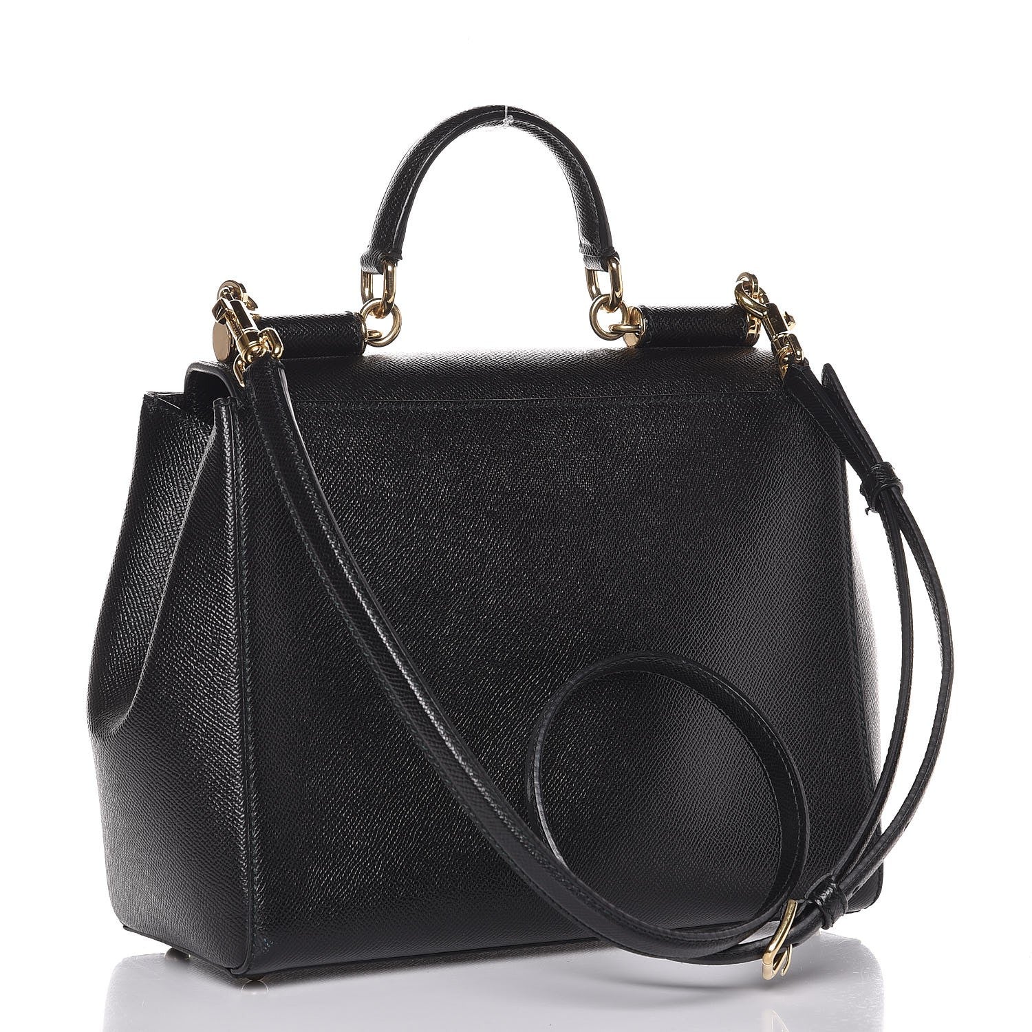 Dolce & Gabbana Dauphine Medium Sicily Top Handle Satchel Black 3 of 10