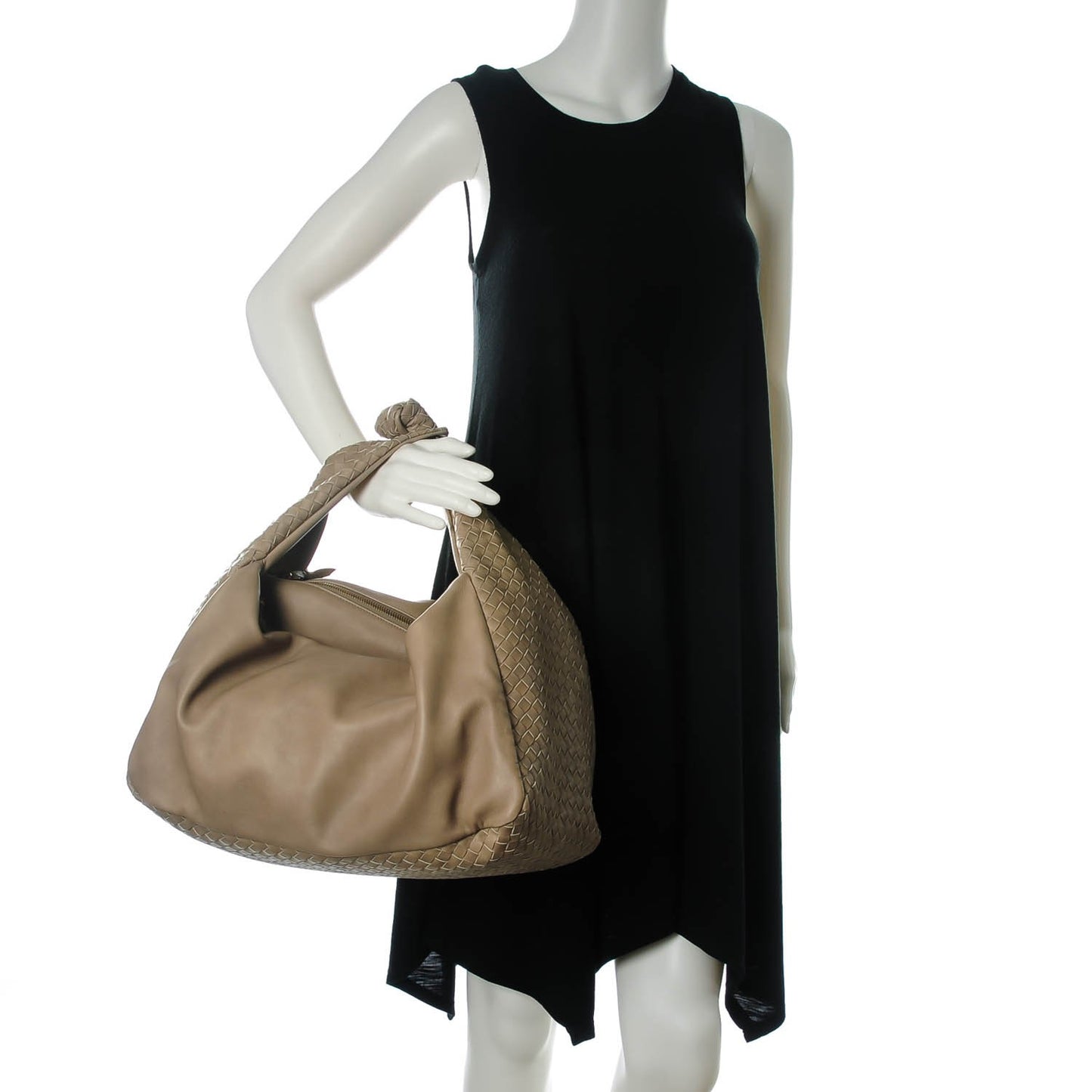 Nappa Intrecciato Large Knot Hobo Limo