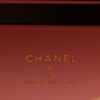 Chanel Calfskin Crocodile Embossed Crococo Top Handle East West Vanity Case With Chain Pink 6 of 11