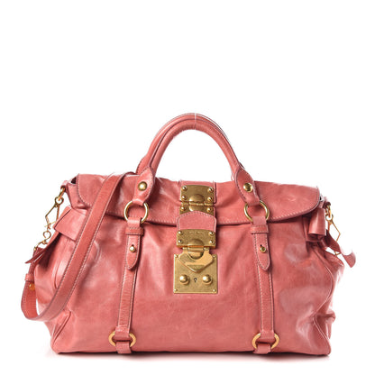 Miu Miu Vitello Lux Medium Bow Bag Rosa 1 of 16