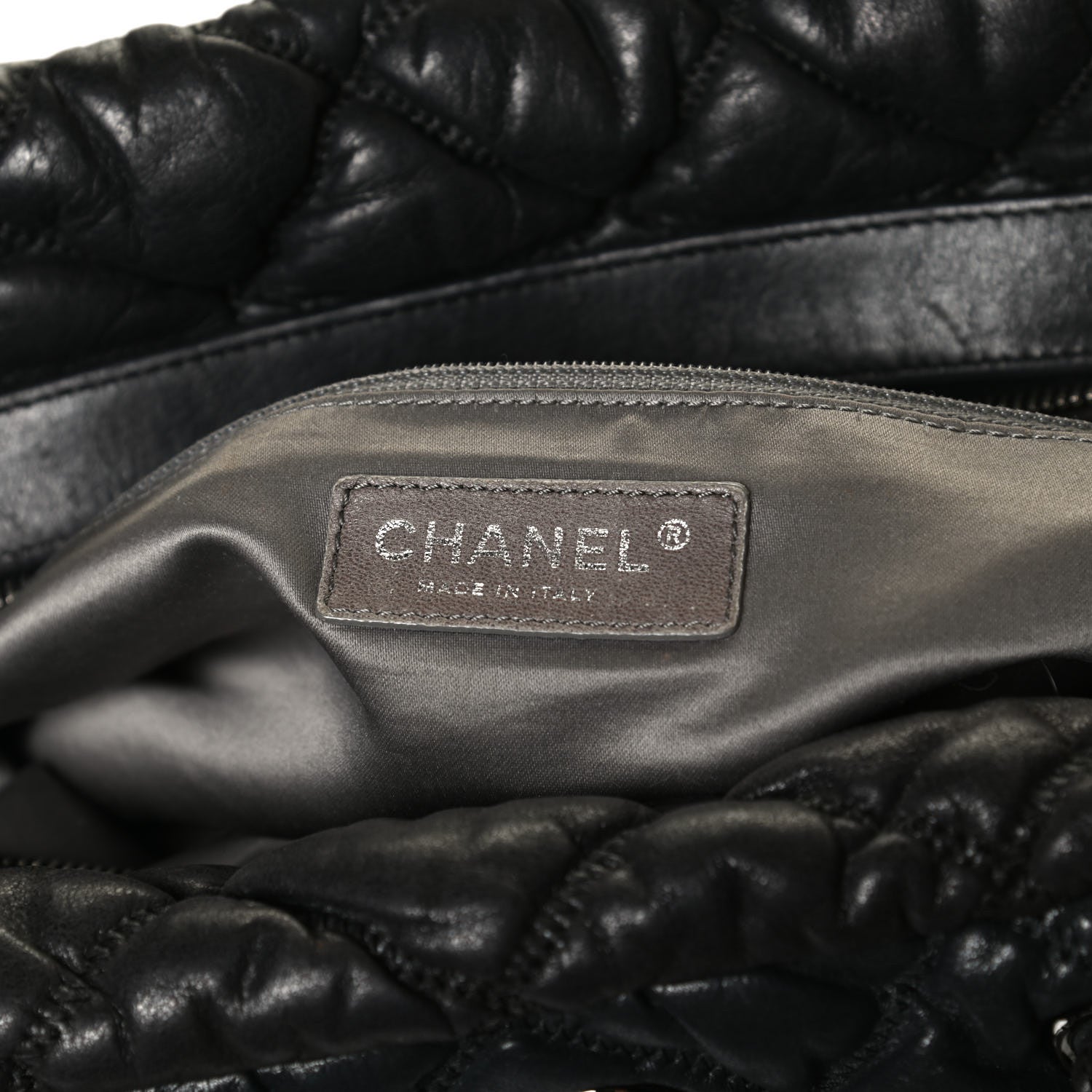 Chanel Calfskin Bubble Quilt Bowler Black 11 of 27