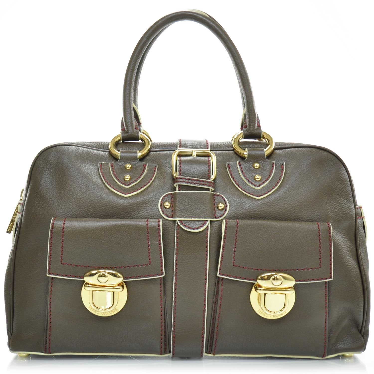 Marc Jacobs Leather Blake Satchel Mouse Brown 1 of 8