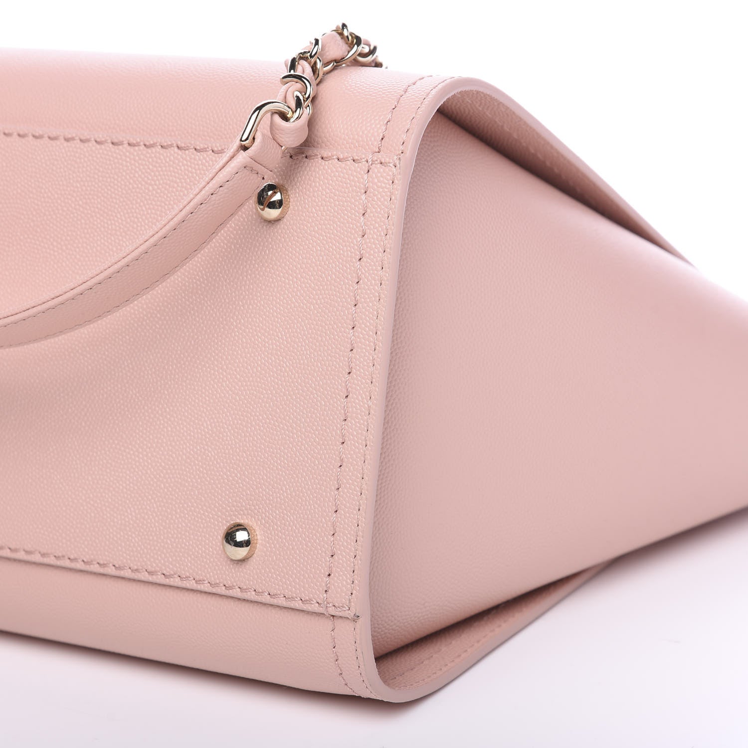 Chanel Caviar Small Studded Deauville Tote Light Pink 6 of 9