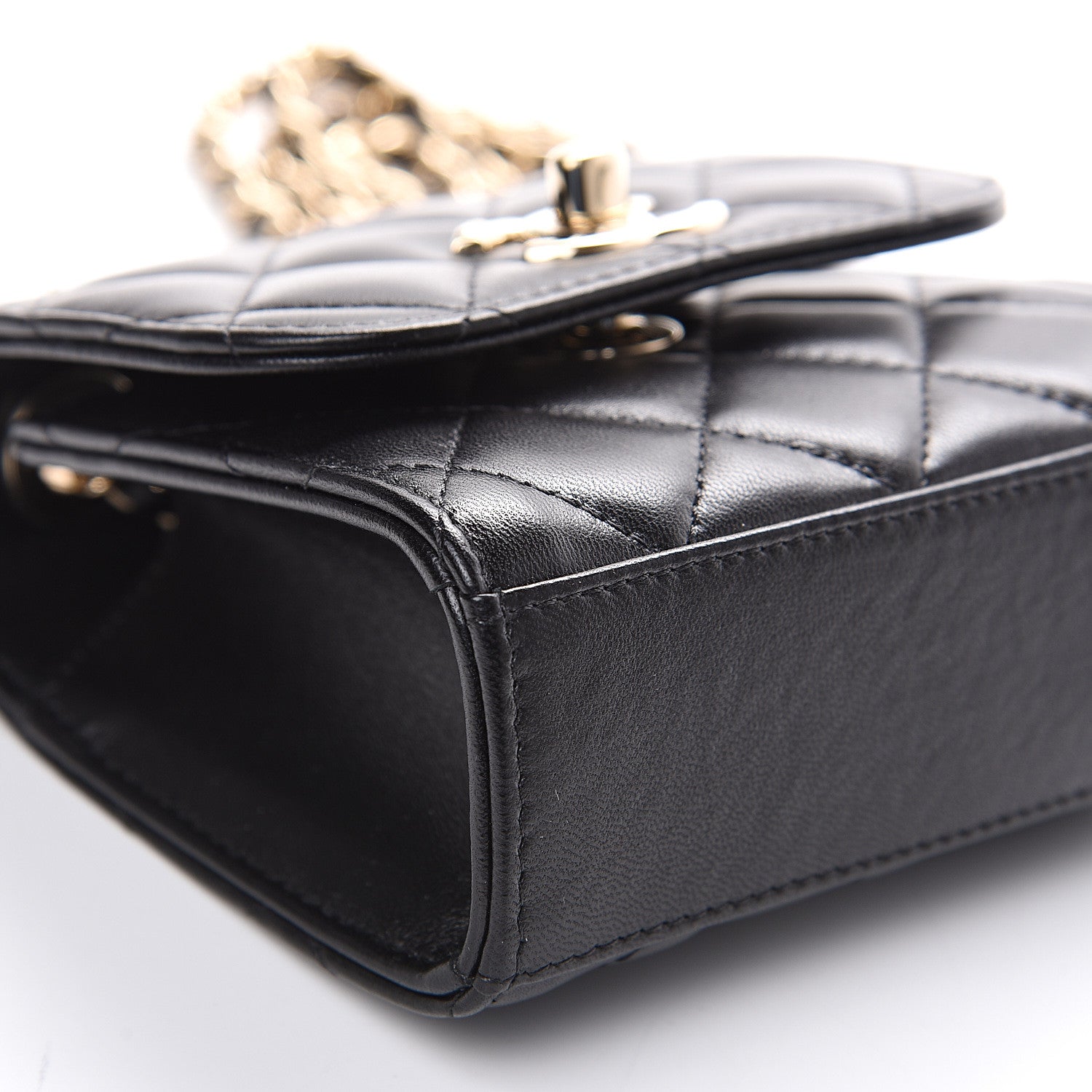 Chanel Lambskin Quilted Mini Trendy CC Chain Wallet Black 4 of 9