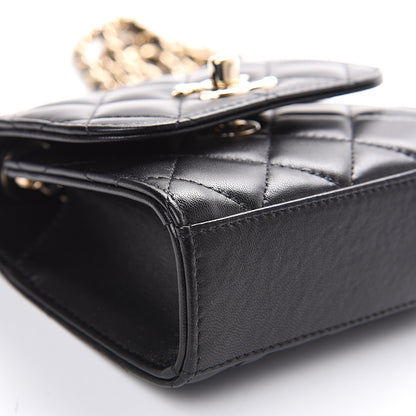Chanel Lambskin Quilted Mini Trendy CC Chain Wallet Black 4 of 9