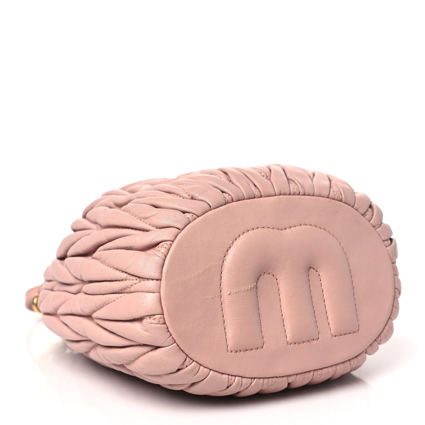 Nappa Matelasse Small Bucket Bag Orchidea