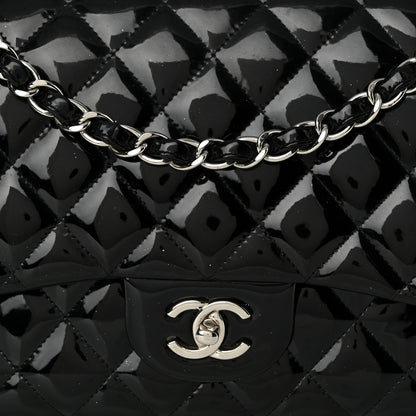Chanel Patent Quilted Jumbo Double Flap Black 8 of 15