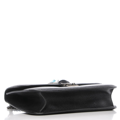 Valentino Garavani Pebbled Calfskin Medium Rockstud Rolling Glam Lock Rockstud Flap Black 5 of 8