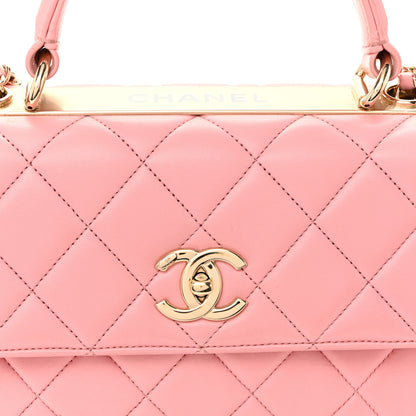 Chanel Lambskin Quilted Small Trendy CC Flap Dual Handle Bag Light Pink 8 of 10