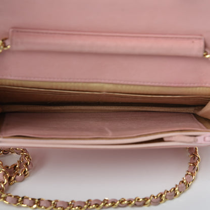 Chanel Caviar Timeless CC Wallet On Chain WOC Pink 5 of 12