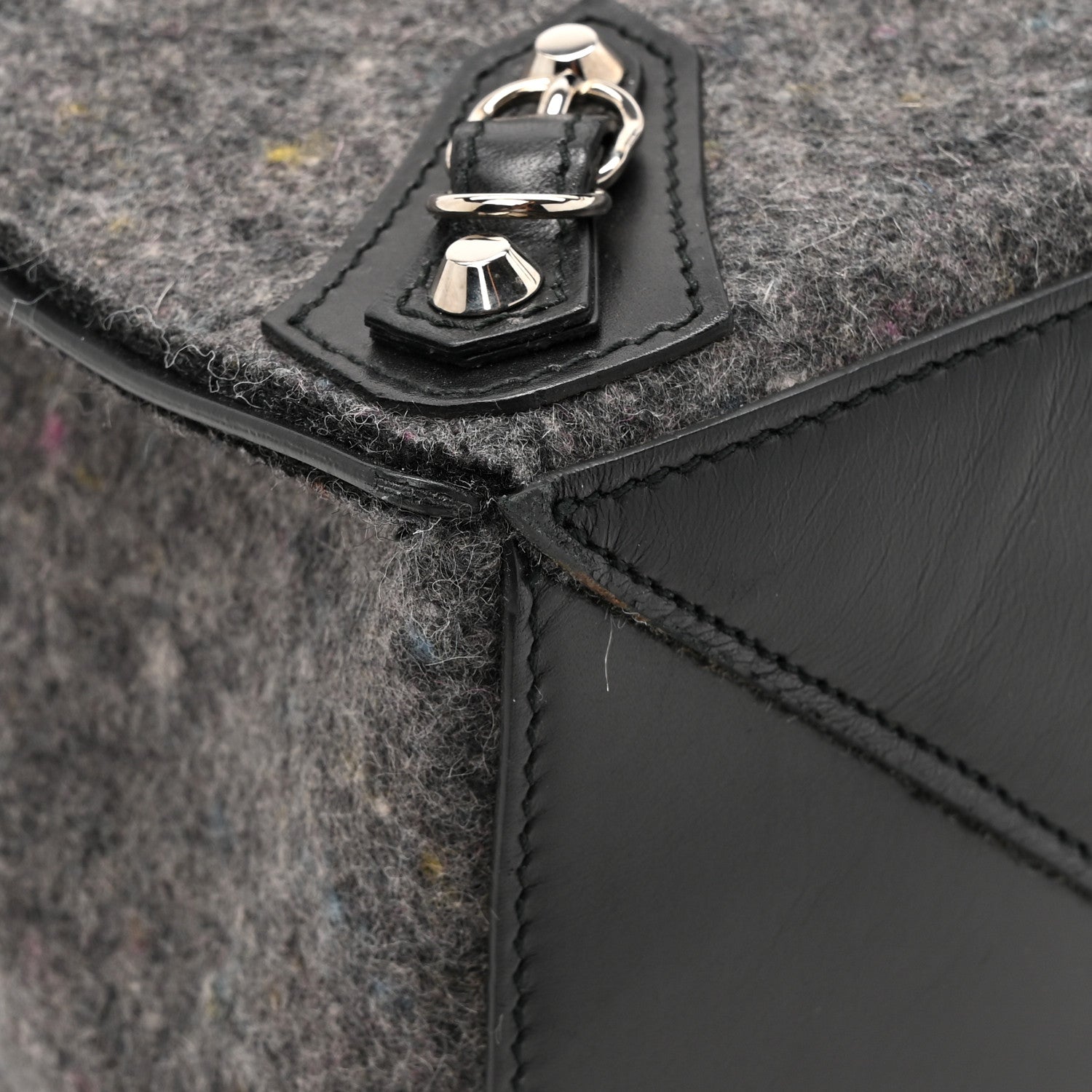 Balenciaga Felt Calfskin Papier A4 Tote Grey Black 11 of 15