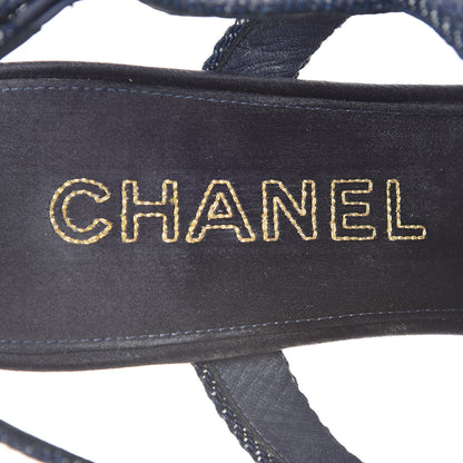 Chanel Denim Sandals 41 Dark Blue 9 of 13