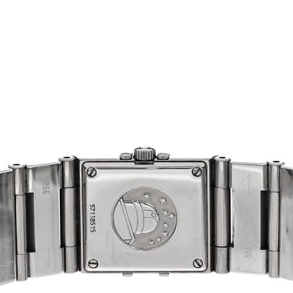Omega Stainless Steel Diamond 19mm Constellation Quadra Quartz Watch Black 1528.46.00 4 of 5