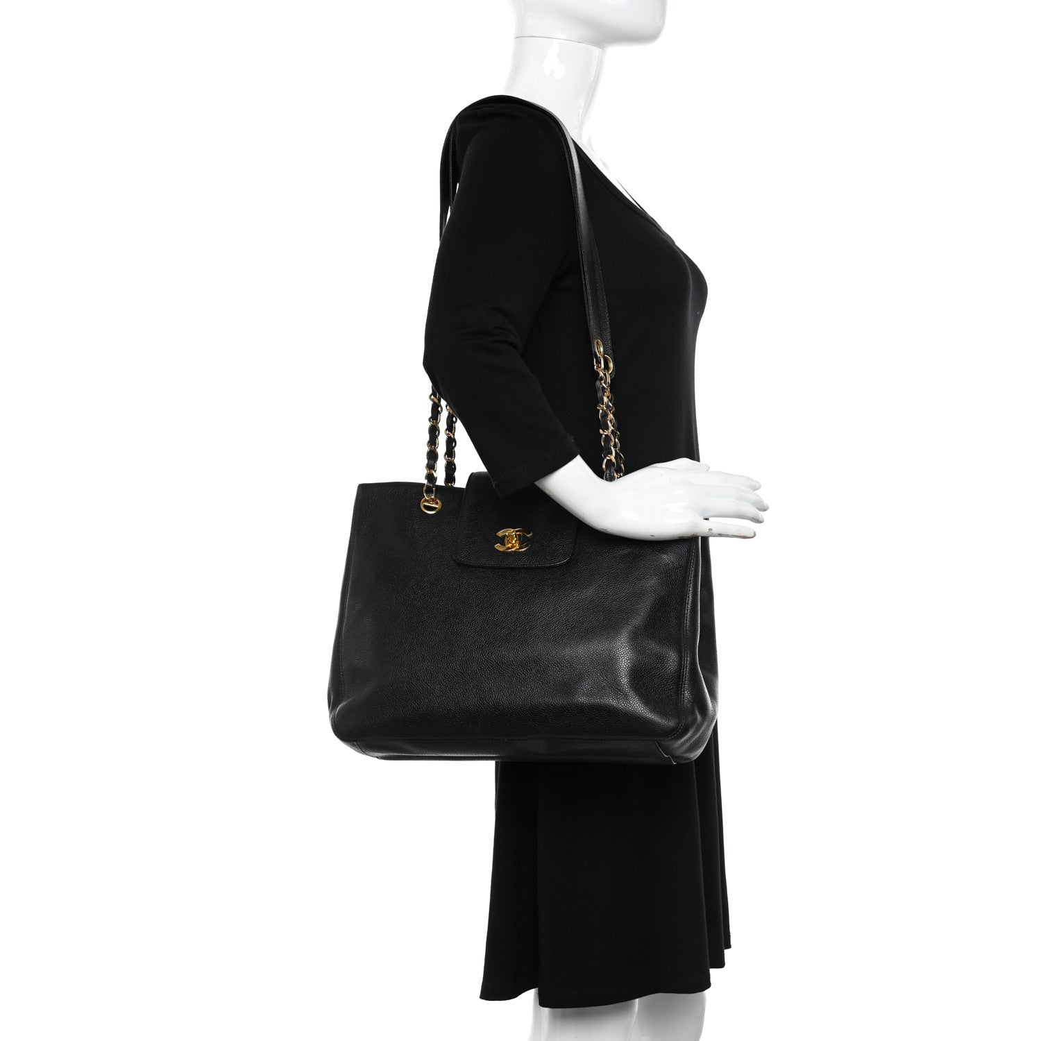 Chanel Caviar Shoulder Bag Black 2 of 15