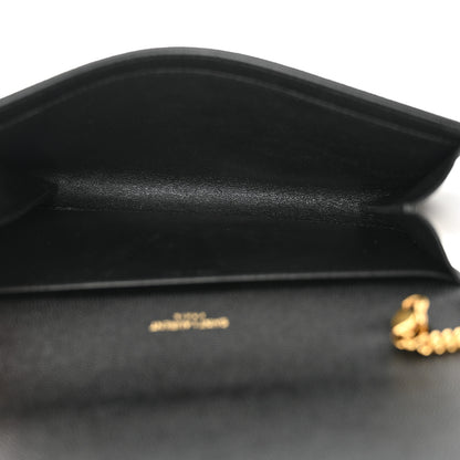 Saint Laurent Grain De Poudre Uptown Chain Wallet Black 6 of 11